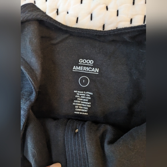 NWOT Good American ribbed black body suit size xs - Picture 5 of 5